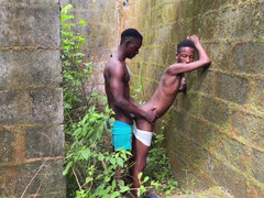 Amateur, Noire, Sucer une bite, Couple, Branlette thaïlandaise, De plein air