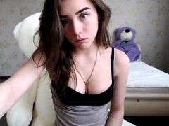 Amatør, Brunette, Sexy undertøy, Alene, Tenåring, Webkamera