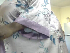 Africain, Noire, Rondelette, Mature, Solo, Webcam