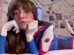 Ahegao face, cum on face, dva overwatch