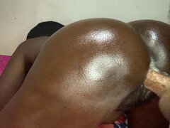 Afrikansk, Amatör, Rumpa, Stor stjärt, Svart, Par