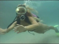 Holly Halston underwater scuba diving sex