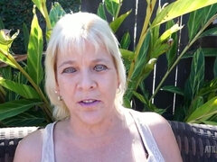 Sindy Silver masturbates outside.