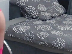 Bionda, Ragazza con il pisello, Lingerie, Masturbazione, Donna con pene, Magra, Solo, Webcam