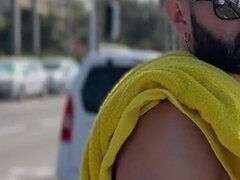 커플, 프랑스인, 야외의