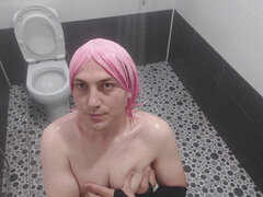 Enthousiasteling, Badkamer, Grote kont, Ladyboy, Rijpe lesbienne, Alleen