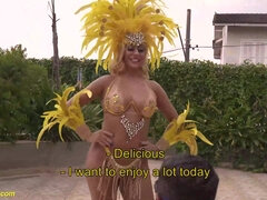 busty carnival samba dancer needs rough anal sex
