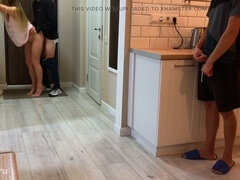 Enthousiasteling, Pijpbeurt, Bedriegen, Sperma shot, Europees, Man, Spaans, Vrouw