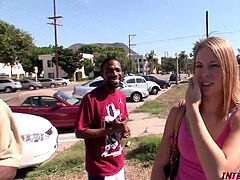 youthfull stunner takes 2 big black cock home for threeway