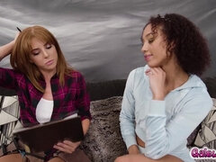 18, 엉덩이, 흑인, 흑갈색 머리, 에보니, 다른 인종간의, 레즈비언, 계모