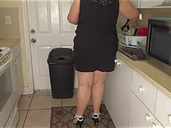 BBW SSBBW Mature Milf Bends Over Showing Big Fat Ass & Wet Pussy Close Up - Try Not To Cum Jerk Off Challenge