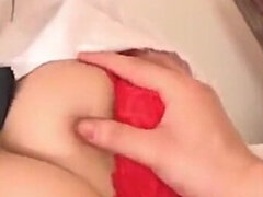 18, Asiatisk, Par, Naturliga tuttar, Liten och nätt, Bestraffning, Fitta, Tonåring