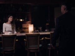 Waitress gets banged by her mustachioed boss