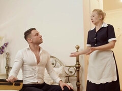 18 jaar, Blond, Man die toekijkt, Logement, Vrijster, Rijpe lesbienne, Russisch, Uniformpje