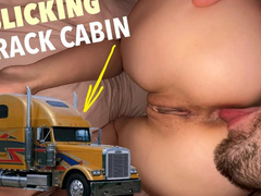Skinny Teen Cums Fast From Ass Licking in Truck Cabin - Close-Up POV HD