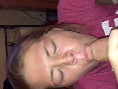 spunk in throat blowjob guzzle