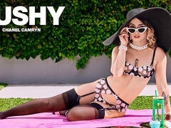 Anal fuck in the cowgirl pose with a short-haired babe Chanel Camryn