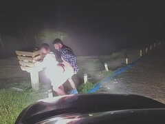 The lady in white at the crossroads took a piece of wood that even fell!