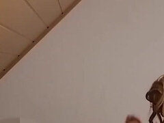 Chubby Blonde Wanted to Ride My Cock Again in the Morning, Without Taking off Her Shoes, She Sat on Me