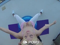 HD - POVD Super Hot Kayla Kayden flaunts her culo and puss in yoga