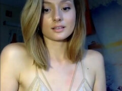 Amatoriale, Bionda, Toccando, Masturbazione, Magra, Solo, Ragazza