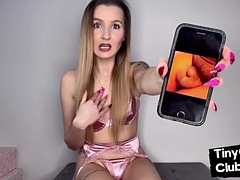 SPH domina gets fucked by real cock while laughing on a small