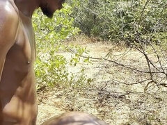 Amatéři, Černé, Pár, Stříkání spermatu, Venku