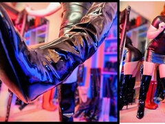 Britskej, Femdom, Podpätky, Poníženie, Latex, Milenka, Ryšavé, Sólo