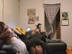 Halloween party turns into a wild group head session until everyone releases