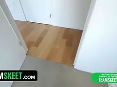Naakte man aangeklede vrouw, Vriendin, Hd, Monster, Klein, Realiteit, Schreeuwen, Tieten likken