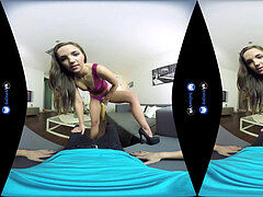 BaDoinkVR.com Hot point of view shag With Stepsister Kristy dark-hued