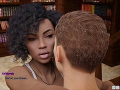 Big booty adult visual novel gameplay featuring hot brunette with big tits