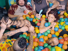 Ball pit orgy with beautiful euro girls