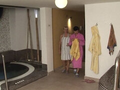 Naked mature women relaxing and unwinding