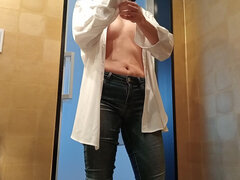 Takes off Her Underwear and Puts on Skinny Jeans and Shirt