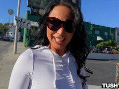 TUSHYRAW Anal-hungry curvy MILF Anissa goes ass to mouth