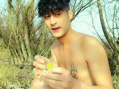 Amador amadora, Pauzão, Jato de porra, Ao ar livre cartaz de rua outdoor, Solo chão