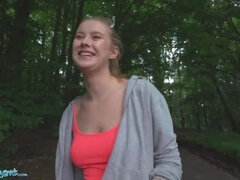 Pijpbeurt, Diep in de keel, Natuurlijke tieten, Orgasme, Gezichtspunt, Openbaar, Geschoren, Tieten likken