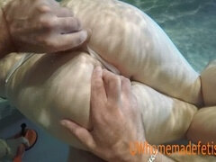 フェラチオ, イく瞬間, オナニー, 裸, プール, オマンコ