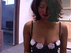 Brunette woman On Her calming hj Session