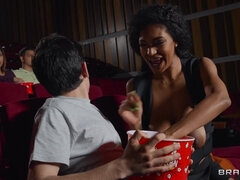 Crazy ebony Tina Fire loves fucking in public places - fetish interracial