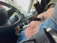 18, 素人, フェラチオ, 車, ドイツ人, 穴開きパンティ, ティーン, オッパイの