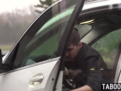 Exciting Russian whore prepared her bum for BF