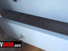 Sexy Milf Caught Her Stepson Jerking Off Offers Her Mature Pussy Instead