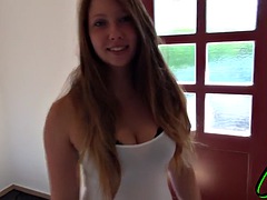 Leie, Tussi, Blasen, Deutsch, Handjob, Pov