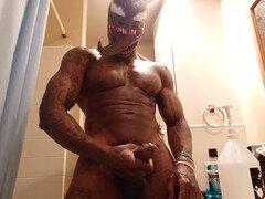 Afrikansk, Amerikansk, Stor kuk, Svart, Homosexuell, Onani, Solo, Tatuering