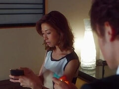 Good-looking asian Akari Asahina getting cumshot on her face