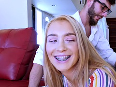 Anal, Stor pik, Blondine, Pik sutte, Creme tærte, Sutte, Teenager