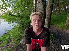 Malusha, the blonde cougar, test her son's man and gets wild with him in VIP4K video