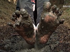 My dirty feet playing in the mud